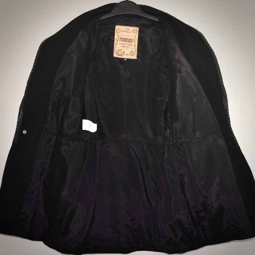 Phoenix Frontier Collection Vtg Black Suede Fringe - Picture 6 of 10